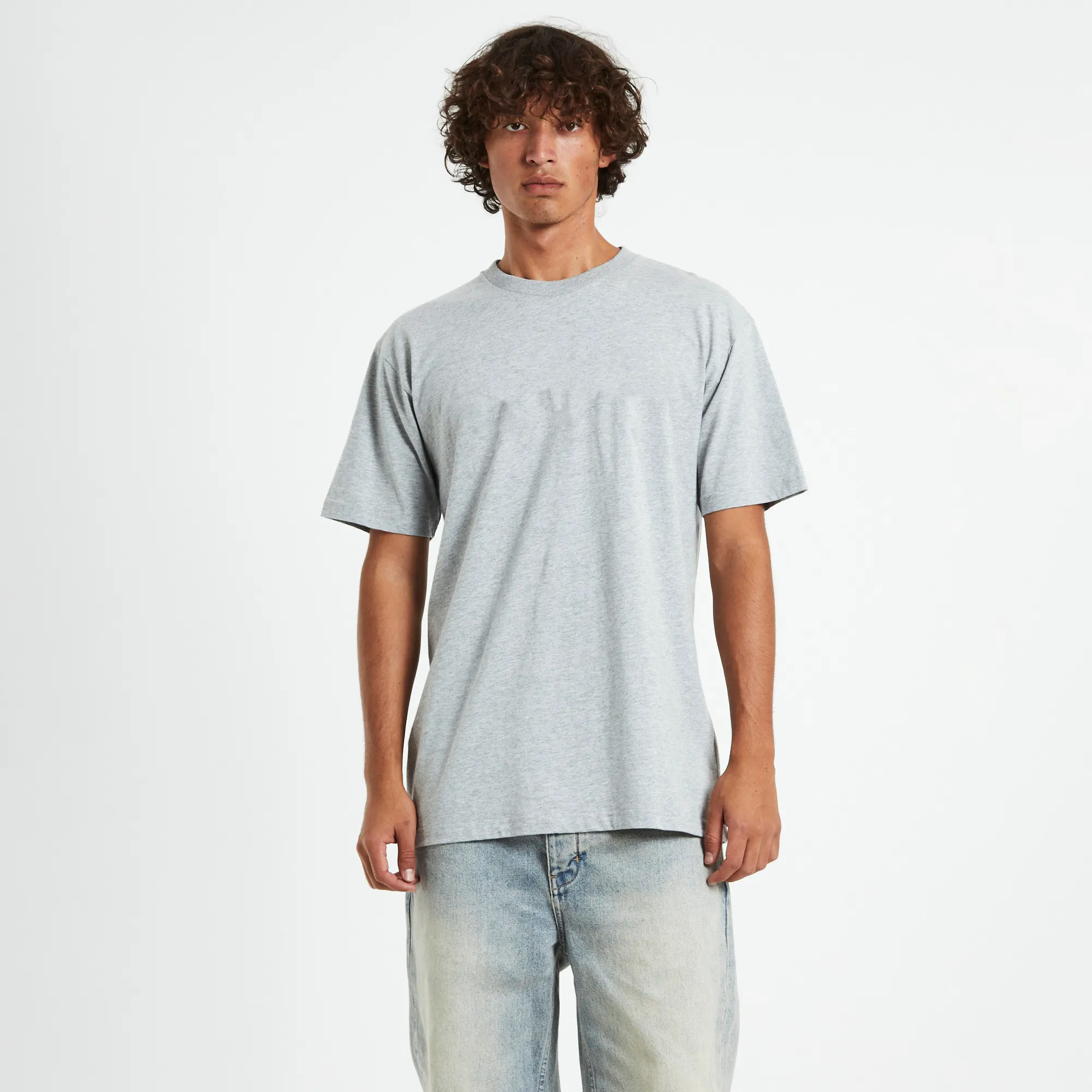Groothandel 200 Gsm Streetwear Blanco T Shirts Custom Logo Afdrukken Effen Katoenen Heren Oversized T-Shirt