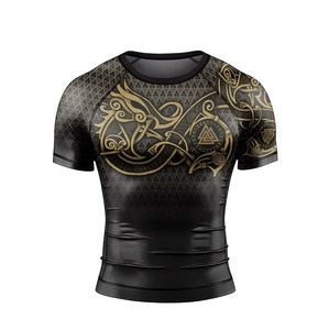 Rashguard de BJJ athlétique UPF50+ à manches longues en tissu extensible, coupe technique et flexible pour l'entraînement en salle et les sports - Product Image 2