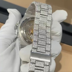 นาฬิกา VVS Moissanite สุดหรู | โชว์โครงกระดูกประธานาธิบดี | ผู้ทดสอบเพชรผ่านขายส่ง - Product Image 6