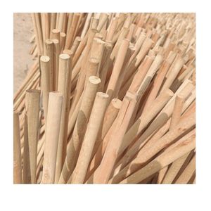 Manche de balai en bois d'eucalyptus 120cm de longueur avec tête de balai en PVC bâton de vadrouille de nettoyage domestique - Product Image 2