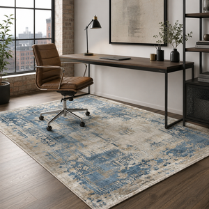 Tapis lavable traditionnel RW7007 Regency Pewter de Rug Weavers, chenille lavable, 10 tailles, vente en gros et dropshipping - Product Image 5