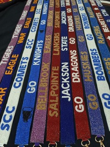 Correa para bolso con cuentas de níquel Multi Star en relieve, personalizada con cuentas de semillas de oro blanco estilo indio, accesorios con logotipo personalizado HUSSAIN CRAFTS - Product Image 6