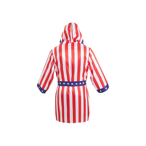 Custom Made Satin Boxing <b>Robes</b> Gowns Custom Colors Boxing <b>Robe</b> with <b>Hood</b> at Wholesale 2023 - Product Image 2