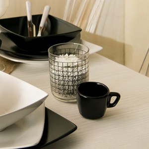 Durable <b>Set</b> of 6-pcs Stoneware Coffee Cups 7 cl (2.37 fl oz) Elegant & Minimalist Design Black Matte Finishing Eclipse Excelsa - Product Image 3