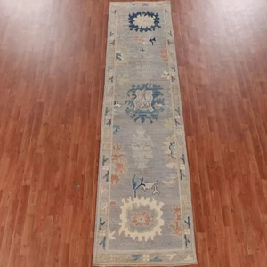 High demand Hand Knotted Modern Luxury Woolen Carpet Beige and <b>Pink</b> Runner Rug 2.6x22 Handwoven Traditional Prayer Rug - Product Image 1