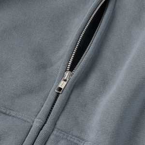 Sweat à capuche unisexe à fermeture éclair en molleton français, coupe régulière, 100% coton, fermeture éclair, logo personnalisé brodé, coupe-vent, respirant, écologique - Product Image 6