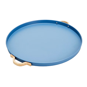 Plateau en métal enduit de poudre verte de Style classique avec poignées latérales pour l'organisation de stockage à domicile collations alimentaires servant et décoration - Product Image 6