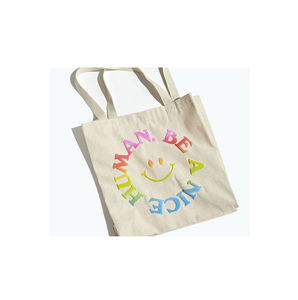Sacs fourre-tout en toile écologiques réutilisables imprimés avec logo personnalisé de qualité supérieure pour les promotions des acheteurs en gros - Product Image 1