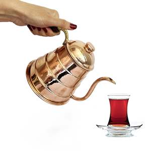 Ensemble de cafetière et théière en cuivre classique Anatolia Tiryaki, vaisselle artisanale avec un aspect antique - Product Image 5