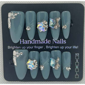 Unghie artificiali grandi color blu - Product Image 1