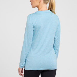 Venta al por mayor de camisetas de diseño personalizado para mujer 100% de alta calidad de varios colores logotipo personalizado Casual Streetwear camisas de manga larga - Product Image 2