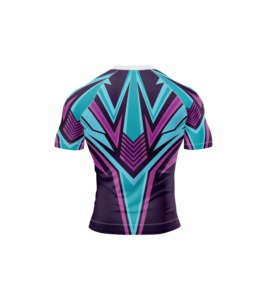 Rash Guard pour hommes personnalisé en gros avec caractéristique respirante meilleure impression de logo de conception personnalisée fabriquée en usine - Product Image 2