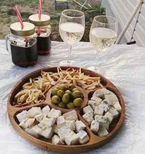 Plateaux de service en bois de manguier vaisselle élégante décoration de mariage et d'anniversaire plateaux de service pour accessoires de maison et de cuisine - Product Image 2