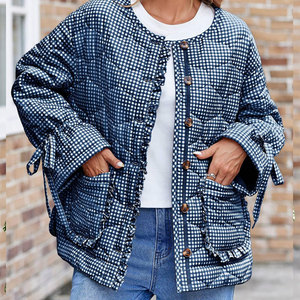 Gilet en duvet unisexe à manches longues avec logo personnalisé veste d'hiver décontractée pour femmes brodée et coupe-vent personnalisée - Product Image 3