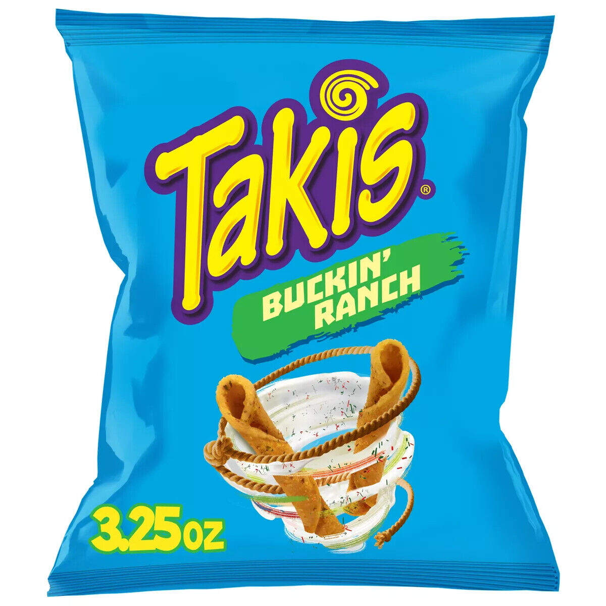 Takis buckin 'ranch скатанные кукурузные чипсы тортилья 3,25 унций упаковки 20 соленых жареных вкусовых зерновых закусок