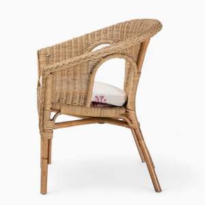 Sillas de comedor de ratán modernas de mediados de siglo, sillas de acento de ratán para interiores, sillones cómodos para dormitorio, sala de estar, venta al por mayor - Product Image 3