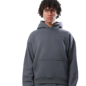 Ensemble survêtement pour homme personnalisé 100% coton, pantalon de survêtement ample à imprimé graphique, motif uni, sweat-shirt à capuche délavé au soleil, ensemble 2 pièces - Product Image 2