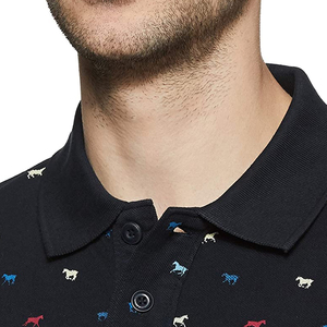 Haute qualité 100% coton hommes à manches courtes pour T-shirts polo conception personnalisée Logo impression en gros OEM tissu chemises pour Golf f - Product Image 5