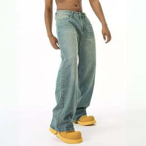กางเกงยีนส์ขาบานของผู้ชายวินเทจกางเกงยีนส์ขากว้าง2025แฟชั่นสตรีทแวร์ทรงหลวม - Product Image 2