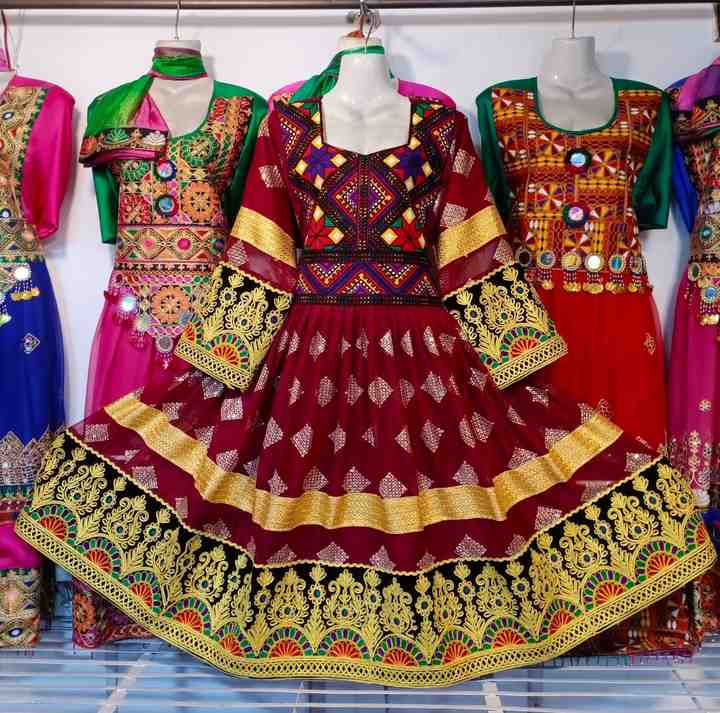 Traditional Afghan Emb Dress for Women Vibrant Blue with Intricate Gold Detailing Perfect for Cultural & Special Occasions