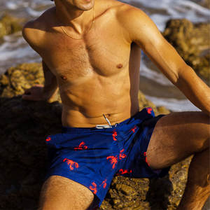 Short de bain d'été pour hommes, logo personnalisé, polyester et coton de qualité supérieure, motif uni, prix bas du Pakistan vente en gros - Product Image 2