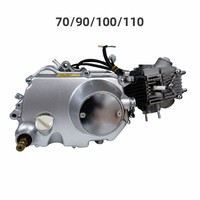 Nouveau Moteur Horizontal 4 Temps 70cc 100cc 110cc avec Allumage CDI et Démarrage au Kick pour Scooter Underbone et Moto, Fabrication OEM Chongqing