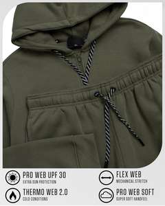 Survêtements à capuche en polyester/coton de la meilleure qualité pour hommes, motif doublé brodé, impression bouffante, style de rue pour la saison d'automne - Product Image 2