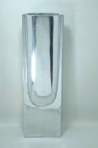 Nuevo diseño de jarrón de flores de alta calidad, juego de dos macetas, acabado plateado de aluminio para decoración del hogar, sala de estar y dormitorio - Product Image 3