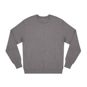 Mens Embroidered Logo Pullover Crewneck <b>Thermal</b> Sweatshirt Grey Winter - Product Image 2