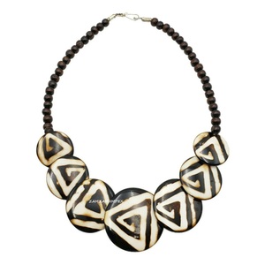 Handcrafted Natural Buffalo Horn <b>Bib</b> <b>Necklace</b> Eco-Friendly Statement Jewelry for Women in Tribal and Ethnic Styles - Product Image 6