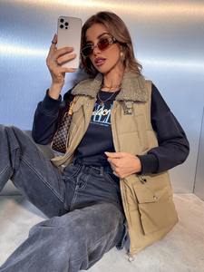 2025, venta al por mayor, chaqueta sin mangas acolchada de invierno, chaleco ligero a prueba de viento para mujer - Product Image 5