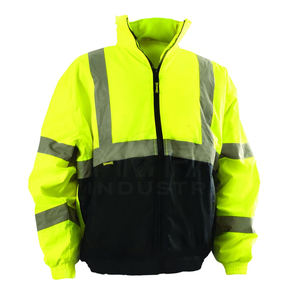 Veste de sécurité fluorescente avec fermeture éclair Vêtements de travail durables pour la construction et le contrôle de la circulation - Product Image 6