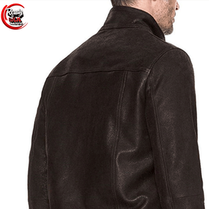 Chaqueta de motorista de calle de invierno Vintage de alta calidad para hombre, impermeable, a prueba de viento, acolchada, de piel sintética, con cuello levantado y cremallera antigua - Product Image 6