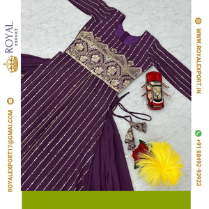 Presentación exclusiva de Faux Georgette con mayorista de trabajo de bordado pesado por Royal Export en Surat Gujarat - Product Image 6