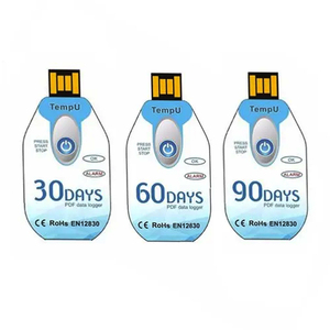 Tzone TEMPU02 30/<span class=keywords><strong>60</strong></span>/90 Tage Einweg-Temperatur datenlogger mit CoC <span class=keywords><strong>60</strong></span> Sky Recorder - Product Image 1