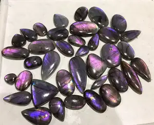 Natuurlijke Paarse Labradoriet Losse Edelsteen Voor Sieraden Maken Groothandel Paars Labradoriet Smmoth Healing Cabochon Losse Edelsteen