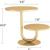 Support à gâteau en métal doré à 2 niveaux et plateau de présentation de desserts pour la décoration de la maison, marque VISHAL HANDICRAFT, personnalisable