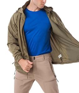 เสื้อแจ็คเก็ตวิ่งผู้ชายแบบมีฮู้ดน้ำหนักเบา ผ้าไนลอนกันลม พร้อมผ้าโพลีเอสเตอร์กันน้ำ พิมพ์โลโก้ได้ตามต้องการ - Product Image 3