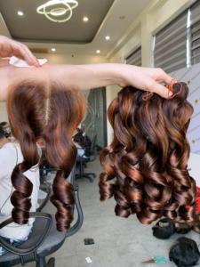 ผมแท้เวียดนามแบบ Remy หลายผู้บริจาค แบบขายส่ง ลอนเด้ง สีส้มและน้ำตาลธรรมชาติ แบบเส้นเดียว ความยาว 8 นิ้ว ถึง 32 นิ้ว - Product Image 3