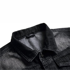 Veste en jean personnalisée de style vintage pour hommes de haute qualité 100% coton tricoté à l'acide saison d'hiver avec bouton de patchs - Product Image 2