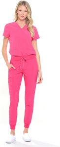 Conjunto de uniforme de enfermera profesional Premium para mujer con tela Flexible con tela elástica suave uniforme de enfermería para mujer - Product Image 2