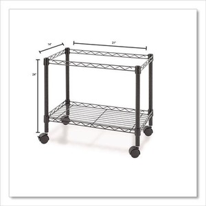 Alera ALEFW601424BL Chariot à dossiers à un niveau 24 po. X 14 pouces X 21 In. 1 étagère 1 bac en acier noir pour classement latéral - Product Image 3
