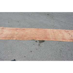 Alfombra de retazos naranja Vintage de 2,6x13,3 pies, alfombra clásica de lana turca de área grande, látex para pasillo, habitación, rectángulo abstracto - Product Image 3