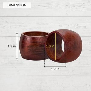 Lot de 12 Anneaux de Serviette en Bois Faits Main, Vintage, Classiques, Écologiques, Ronds, pour Vaisselle de Table, Supports de Serviettes pour Fêtes de Thanksgiving - Product Image 3