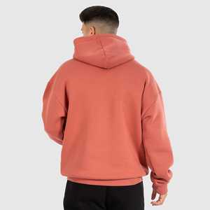 Venta al por mayor de gran tamaño de la vendimia de peso pesado de algodón de los hombres con capucha 3D en relieve Digital de invierno de talla grande francés Terry cuello con capucha - Product Image 2