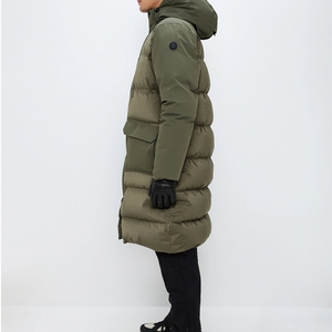 Doudoune longue légère à col montant et logo frontal, en polyester, confortable, style urbain, en promotion - Product Image 4