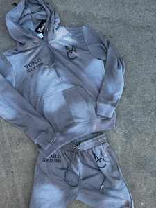 ชุดวอร์มฮิปฮอปแบบสวมหัวพิมพ์ DTG เสื้อฮู้ดดี้แบบสวมหัวพิมพ์ลายโลโก้ออกแบบได้ตามต้องการชุดผ้าฝ้ายวินเทจระบายอากาศได้ดี - Product Image 4