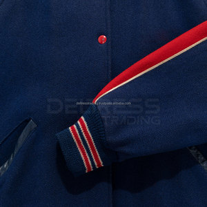 Venta al por mayor Ropa de calle El mejor diseño de sus propios productos de calidad 2025 Venta caliente Hombres Poliéster Letterman Chaquetas para hombres - Product Image 3
