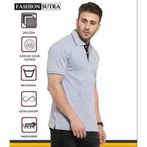 T-shirt de fitness pour homme Fashion Sutra, col châle, manches courtes, couleur unie, tissu tricoté 220g, compressé, respirant, poids lourd - Product Image 4