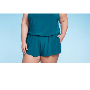 Costume da bagno intero da donna Aqua Green UPF 50 a collo alto, verde acqua, con tasche, taglia 24, per gara - Product Image 3